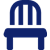 chair solid blue