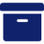 Archive box icon solid blue