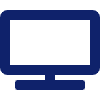 screen solid icon blue